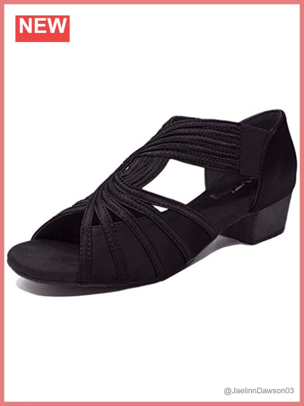 Women's Low Heel Satin Ballroom Dance Shoes with Suede Sole for Salsa Latin
